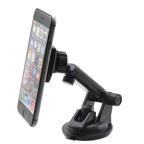 DNRPrime Car Mount Magnetic Holder Dash for Pixel 6, Pro - Windshield Telescopic Strong Grip Strong Magnets Compatible with Google Pixel 6, Pro Black