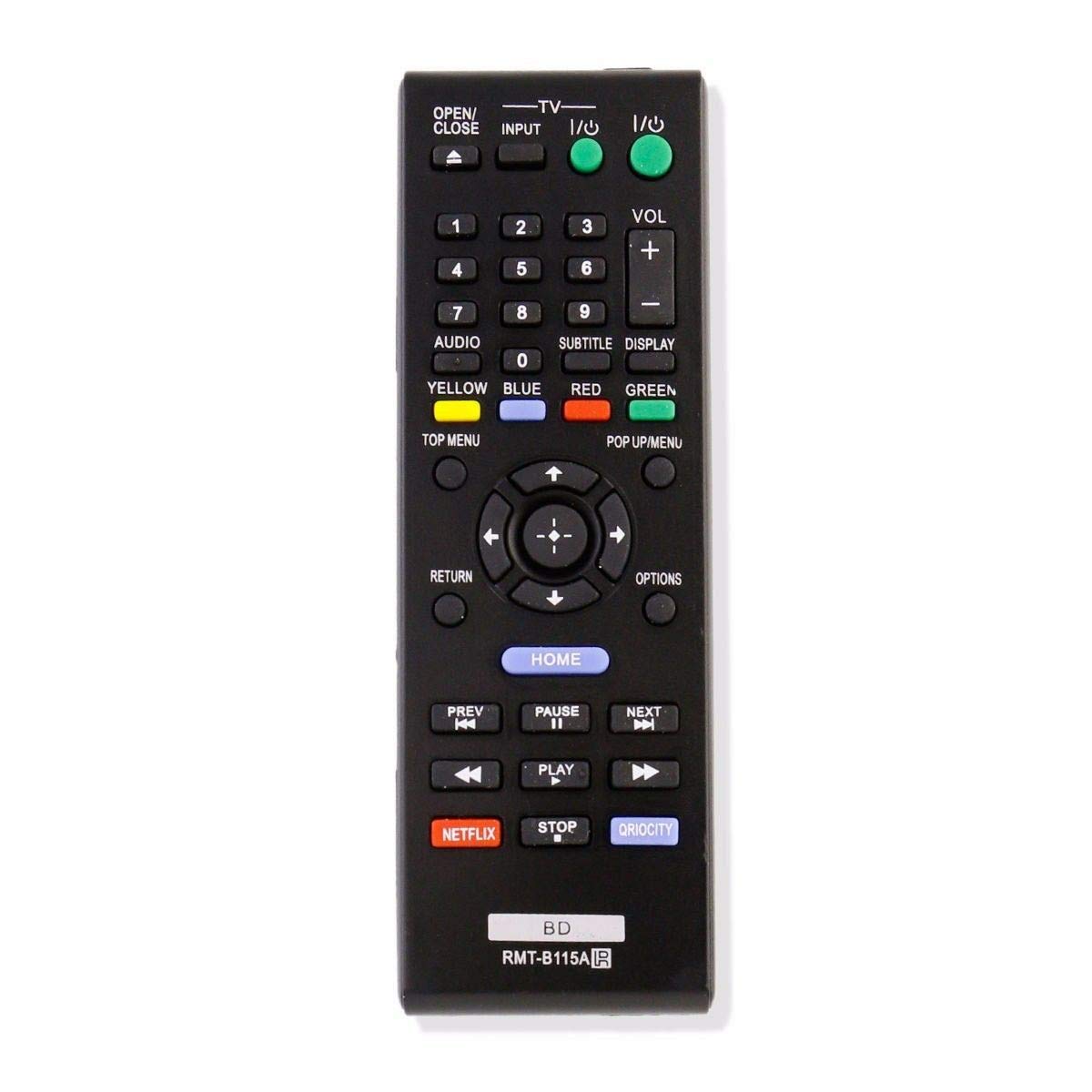 New - Remote Control RMT-B115A Replace for Sony Bluray DVD Player BDP-S480 BDP-S580