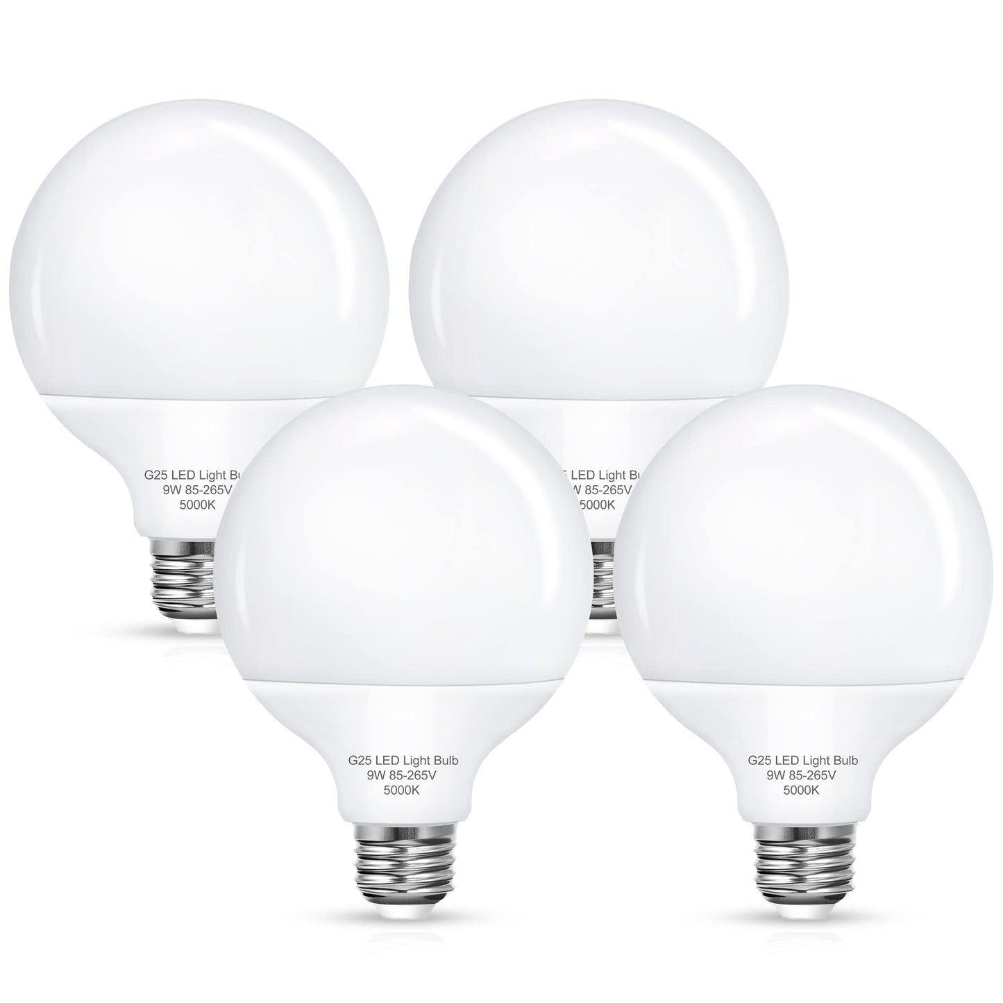 Flaspar G25 LED Globe Bulbs 100W Equivalent Vanity Light Bulb for Bathroom