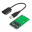 Cablecc USB 3.0 to mSATA 50Pin SSD & 1.8" Micro SATA 7+9 16pin Adapter Add on Cards PCBA USB 3.0 to mSATA 50Pin SSD & 1.8" Micro SATA 7+9 16pin