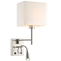 HomeFocus Bedside Wall Lamp with LED Reading Lamp,Swing Arm Wall Light,Wall Sconces
