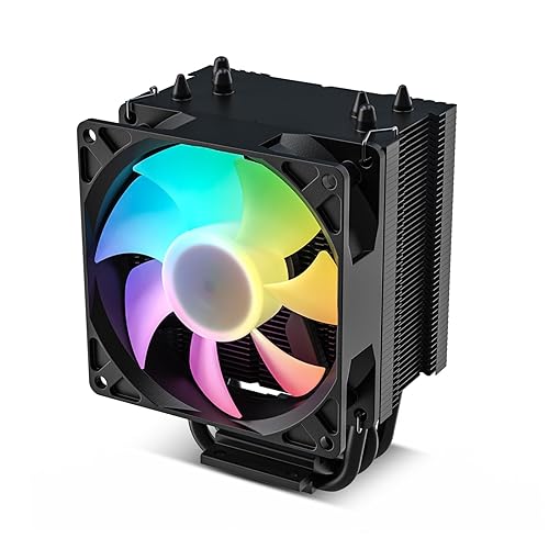 Vetroo V3 CPU Air Cooler w/ARGB Lighting and PWM Smart Control - Compact Design with Height of 133mm & 92mm Fan, Direct Heat Pipes, Aluminium Fins