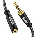 SOLMIMI Headphone Extension Cable 4 Pole 3.5mm TRRS Male to Female Lossless Stereo Audio Cable Extension (4 ft/ 1.2 m) Nylon Braid Aux Cord Extension…