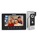 Video Intercom System, 7 Inches Monitor Wired Video Door Phone Doorbell Kits, IR Outdoor Camera Door Intercom, Support Unlock, Monitoring, Dual-Way