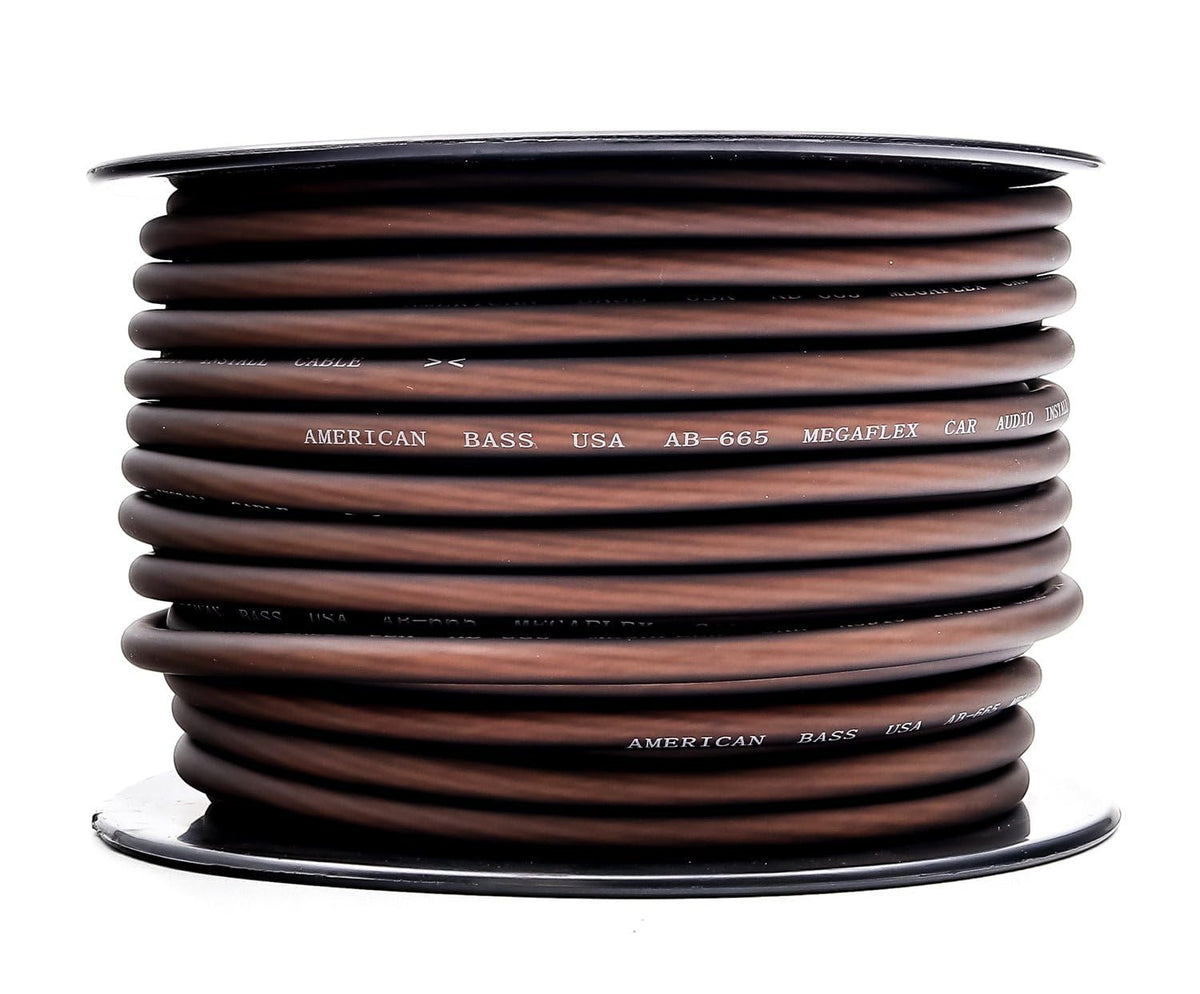 American Bass 8 Gauge Mega Flex Power Cable 100ft Red Roll