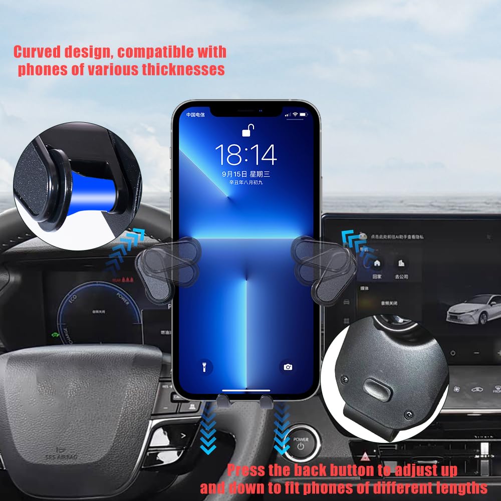 Swifeather for Toyota Camry Phone Holder Mount 2024 2023 2022 2021 Accessories Accessory, Car Phone Holder Mount Compatible with Toyota Camry 7"