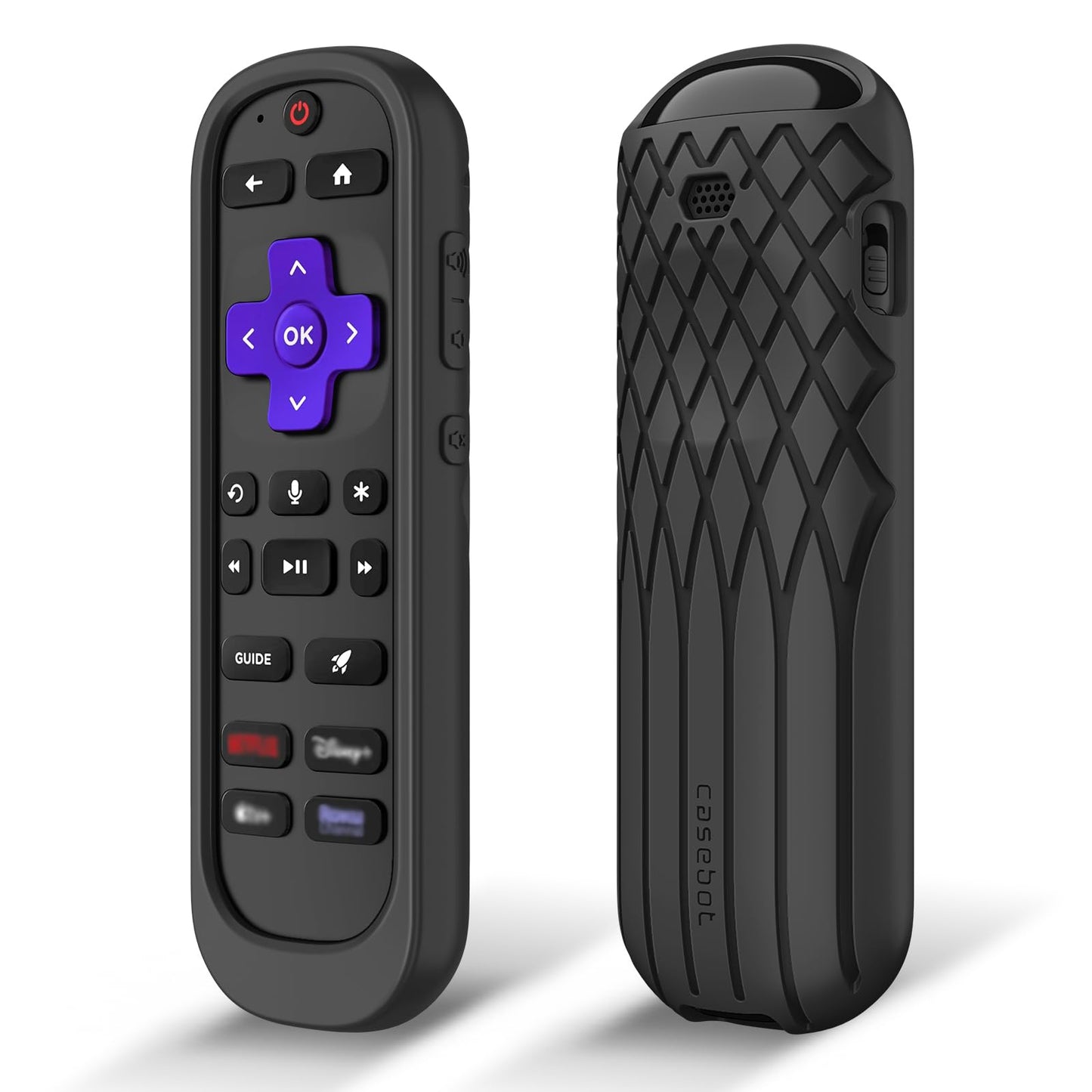 Fintie Protective Case for Roku Voice Remote Pro (2nd Edition), CaseBot Lightweight Anti Slip Kids-Friendly Shockproof Silicone Remote Cover for Roku