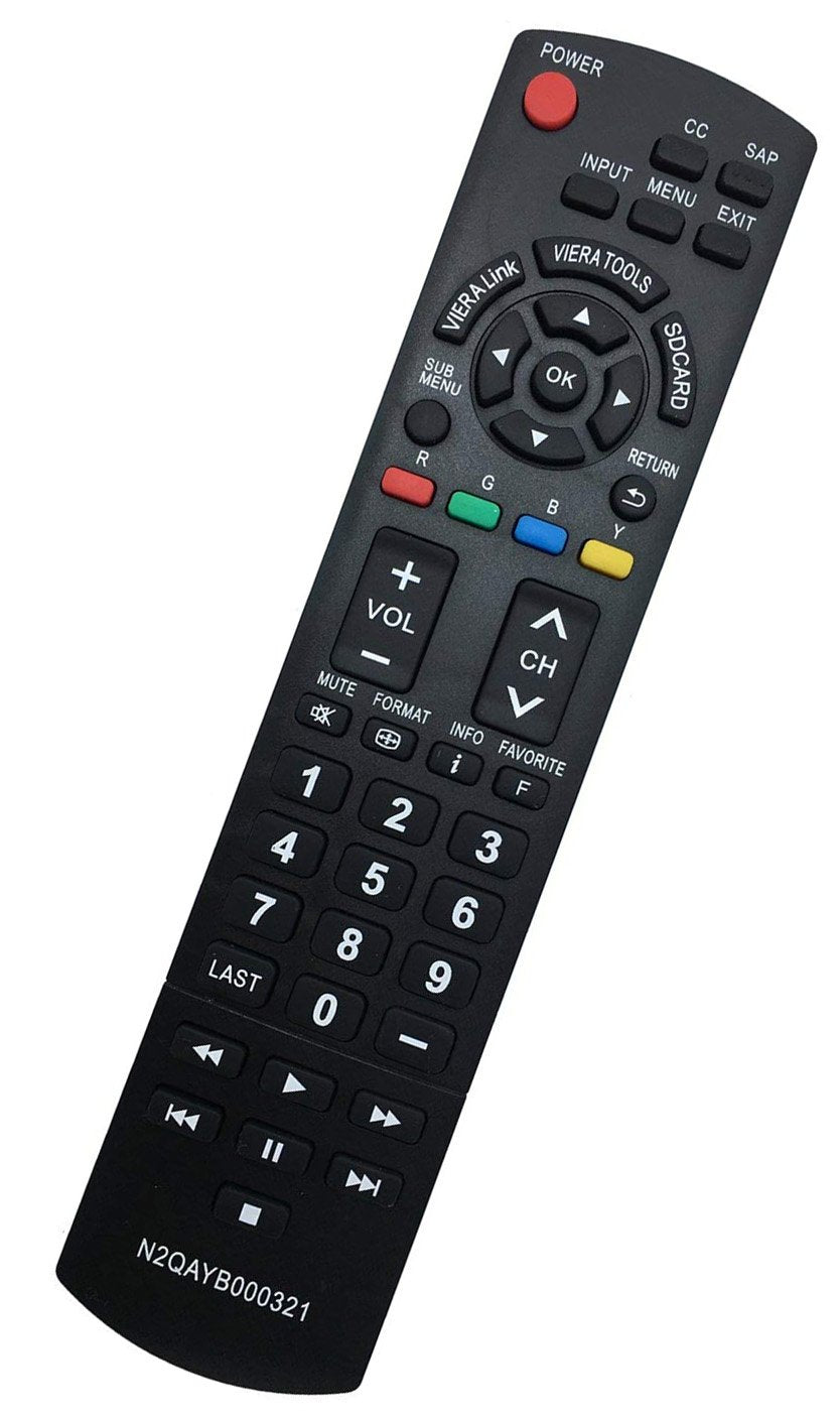 N2QAYB000321 Remote Compatible with Panasonic LCD Plasma TV TC-26LX14 TC-L26X1 TC-32LX14 TC-L32C12K TC-L32C12N TC-L32G1 TC-L37S1 TC-P42X1N TC-P46S1