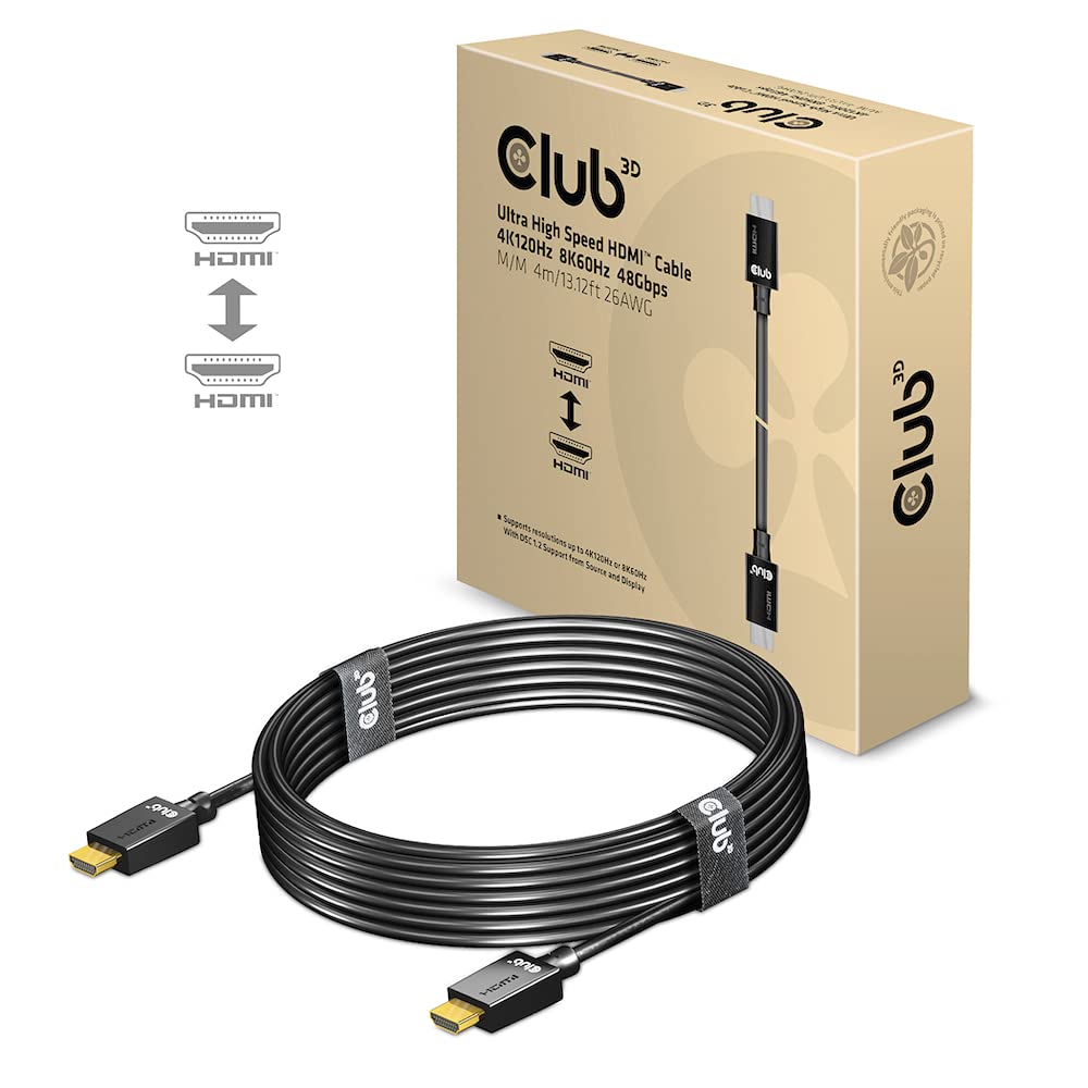 Club 3D CAC-1374 Ultra High Speed HDMI 2.1Cable 4K 120Hz 8K 60Hz M/M 4m - 13.12ft