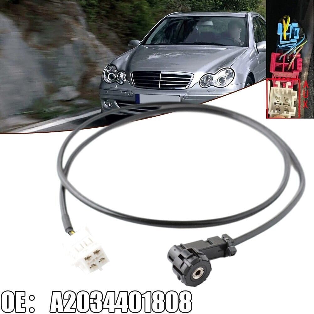 Aux Input Radio Cable A2034401808 for Mercedes for Benz C Class W203 2000-2007