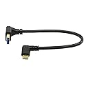 zdyCGTime USB-C to USB 3.0 Adapter, 10In Right Angle Type C Cable, 90 Degree USB 3.1 Type C (USB-C) Male to USB 3.0 Type A Male Connector Sync…