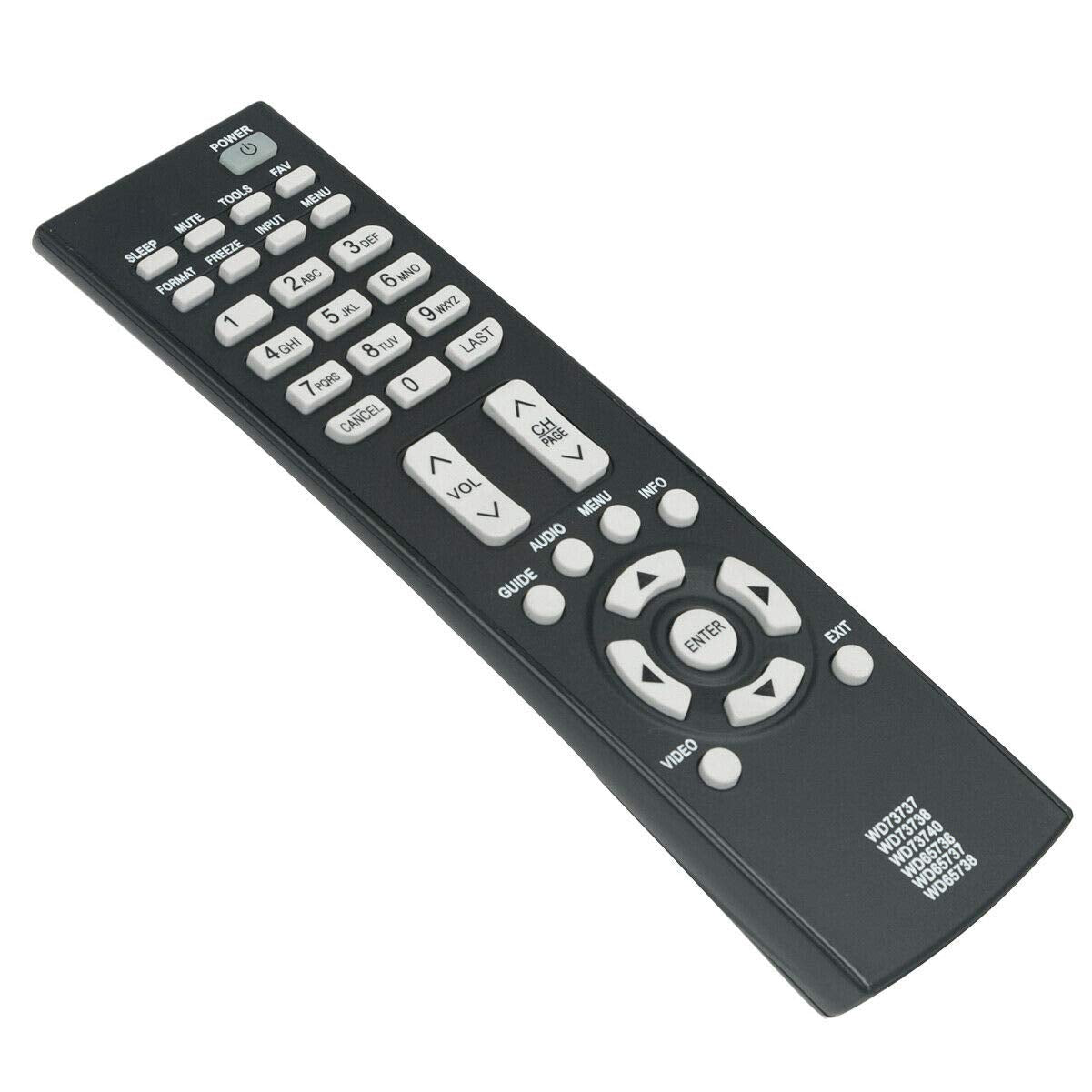 Replace Remote for Mitsubishi TV WD73737 WD73738 WD73740 WD65736 WD65737 WD65738