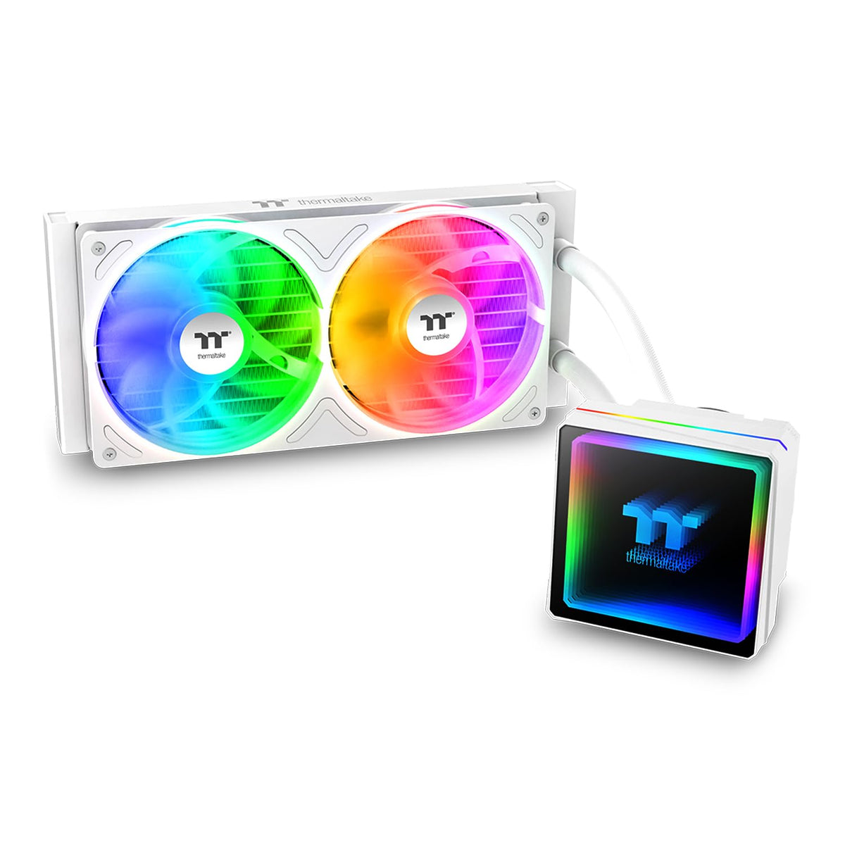 Thermaltake TH240 V3 ARGB CPU Liquid Cooler; Intel/AMD; 1x240mm 500~2500rpm Single Frame ARGB Fan; 240mm Radiator; ARGB Infinity Mirror; Rotatable