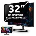 ACONETMAX 32 Inches Privacy Screen Filter for Computer 16:9 Widescreen Monitor | Privacy Shield | Anti Glare | Blue Light Filter | Eye Protection |