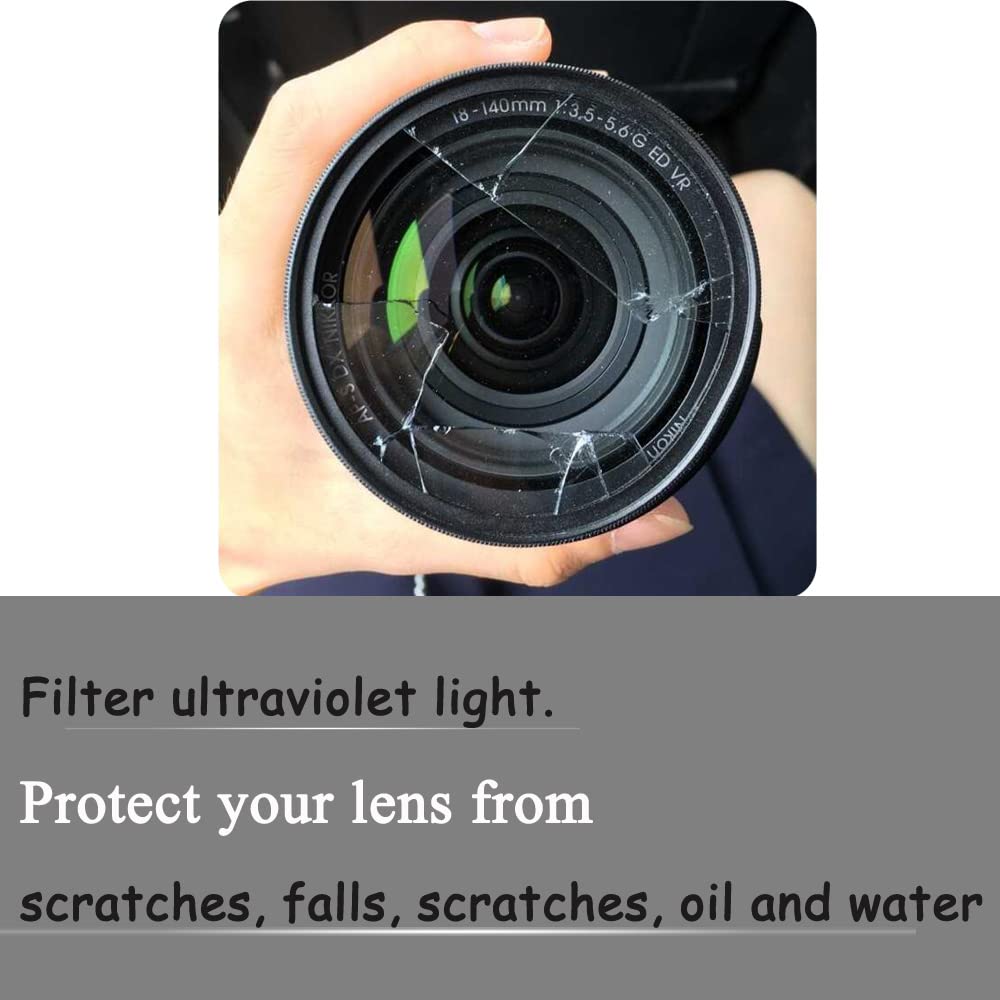 58mm UV Filter for Canon EF-S 18-55mm?EF-S 55-250mm f/4-5.6 Lens?Nikon AF-P DX NIKKOR 70-300mm f/4.5-6.3G Lens and Other 58mm Lens?1Pack?