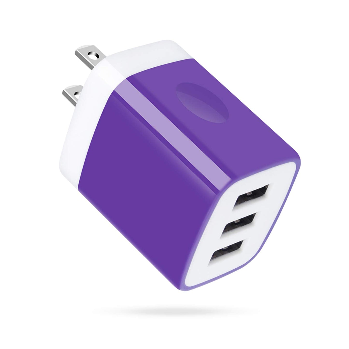 3 Port USB Wall Charger - Multi-Port USB Plug, 5V 3.1A Compatible with iPhone 14/13/12/11/Xs/XR/8/7/6S, Samsung Galaxy S23/S22/S21/A14/A13/Note 20, LG