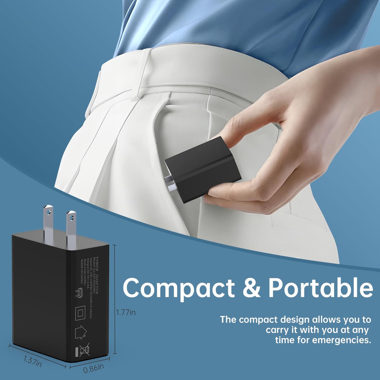 5V 2A USB C Power Adapter Compatible with Beats Flex Headphones, Beats Studio 3, JBL Charge 4, JBL Charge 5, JBL Pulse 4, JBL Flip 5, Flip 6, JR POP