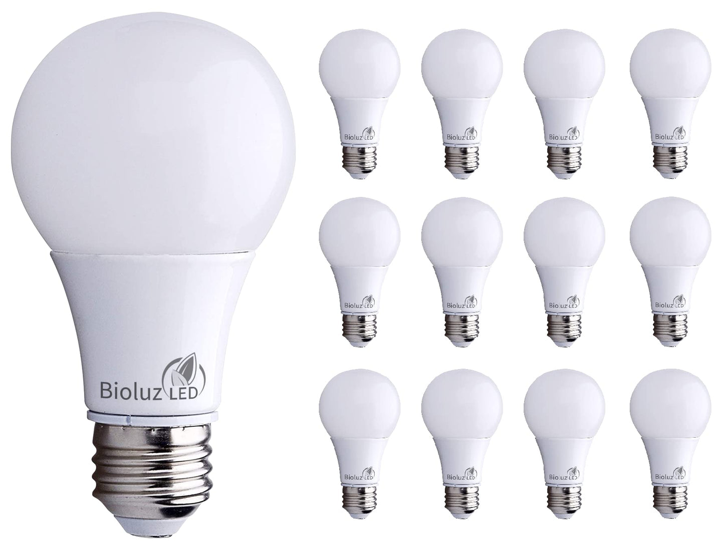Bioluz LED Lights for Bedroom, Equivalent to 60 Watt Led Bulbs, 4000K Cool White, 9W Non-Dimmable A19 LED Light Bulbs, Home Decor LED Lightbulb, 12