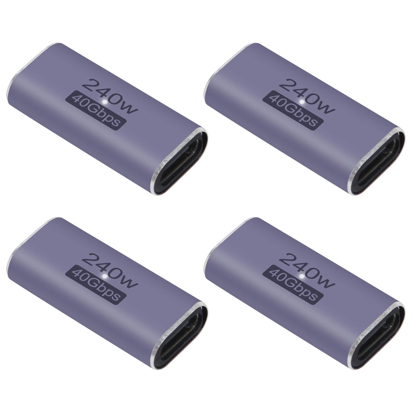 JUZITAO 4PCS 240W USB C Coupler, USB Type C Female to Female Fast Charging Adapter Extender with PD 240W Charging 8K @60Hz Video 40Gbps High Speed…