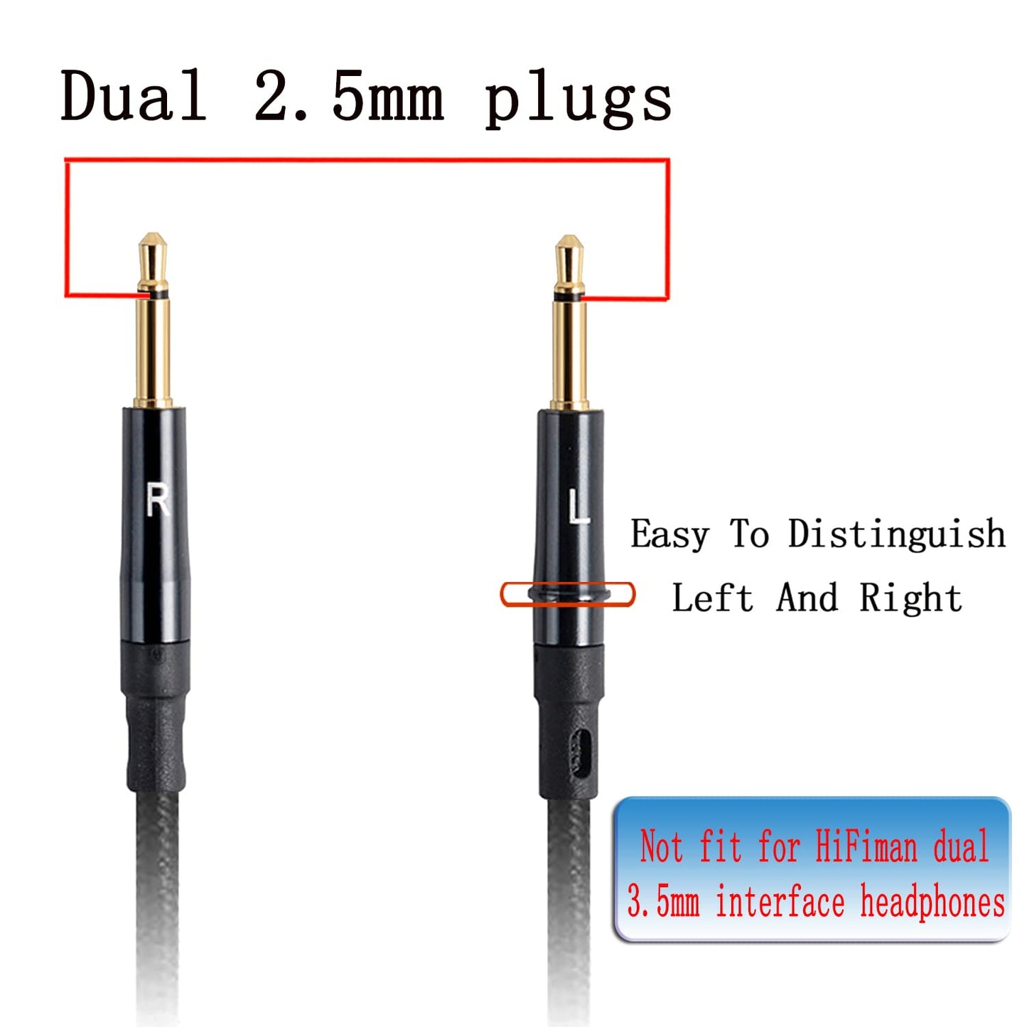 FAAEAL Audio Replacement Cable,Compatible for Sol Republic Master Tracks HD V8,V10,V12,Sol Republic X3,Hifiman HE400S,HE-400I,HE-400i…