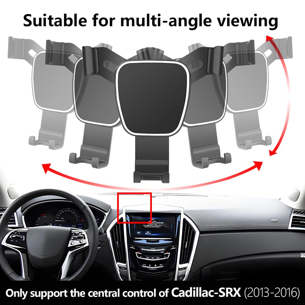 LUNQIN Car Phone Holder for Cadillac SRX 2013 2014 2015 2016 Auto Accessories Navigation Bracket Interior Decoration Screen Dash Board Mobile Cell