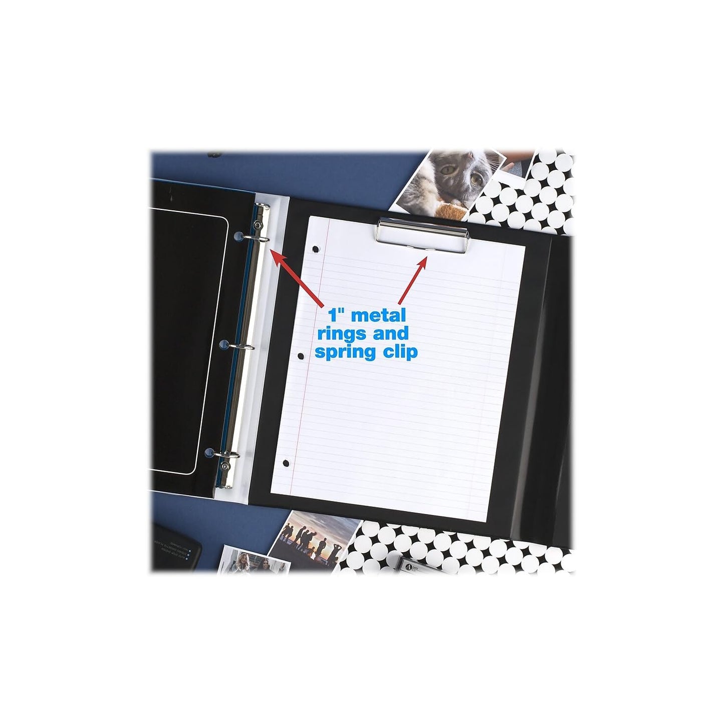 Mead Trapper Keeper Binder, Retro Design, 1 Inch Binder with Folders and Pockets, Holds 8-1/2" x 11" Paper, Shapes (260038CQ1-ECM)