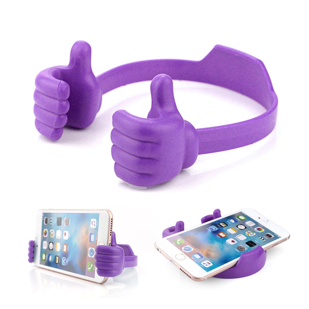 BUTEFO Thumbs up Cell Phone Holder Adjustable Silicone Tablet Stand Portable Desktop OK Stands Compatible for iPhone iPad Samsung Motorcycle Google