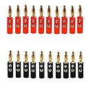 GDQLCNXB 20 Pack Banana Speaker Wire Cable Screw Plugs Connectors 4mm