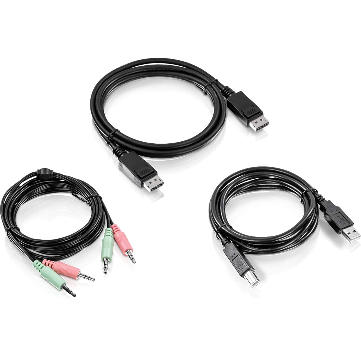 TRENDnet 6 Ft. Display Port, USB, and Audio KVM Cable Kit, Compatible with KVM Switches, TK-240DP, TK-440DP, TK-241DP, TK-441DP, DisplayPort 1.2