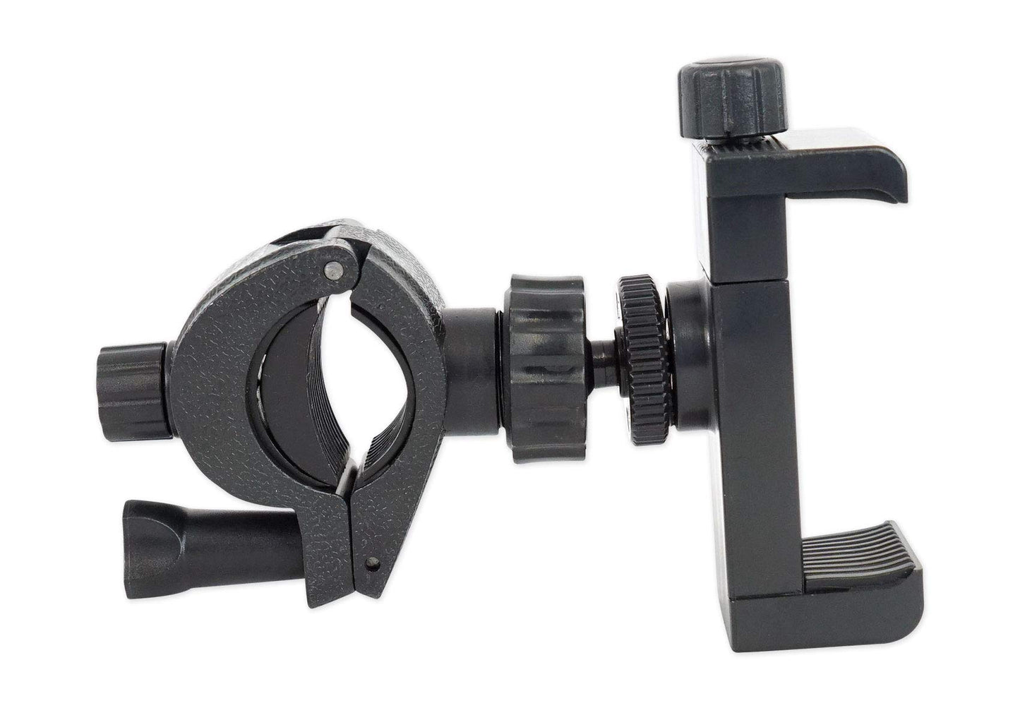 Rockville IPS55 Smartphone Mount w/360 Degree Swivel, Fits Devices up to 4.1", Secure Dual Knob Grip, Tool-Free Install, for Mic Stands and Content