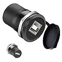 YiKaiEn USB B to A Panel Mount Adapter - Solderless USB 2.0 Female Connector, Threaded Fixed USB Type B to A Conversion for Printers & Scanners