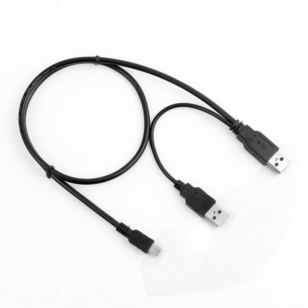 MaxLLTo™ USB Y Charger Data Cable Cord for EMC Iomega eGo USB 2.0 Portable Hard Drive HDD