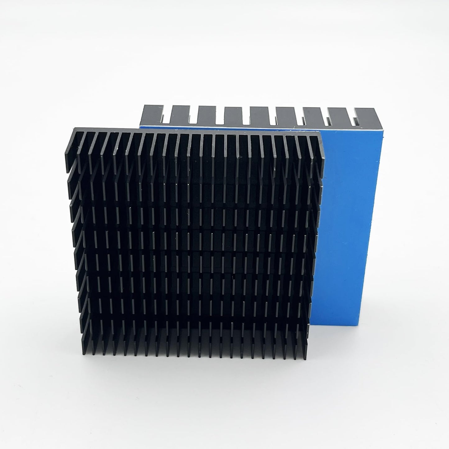 Awxlumv 2PCS Aluminum Heat Sink 60mmx60mmx15mm with Thermal Conductive Adhesive Tape, Square Module Heatsink Profile Cooling Fin Cooler for Chip CPU