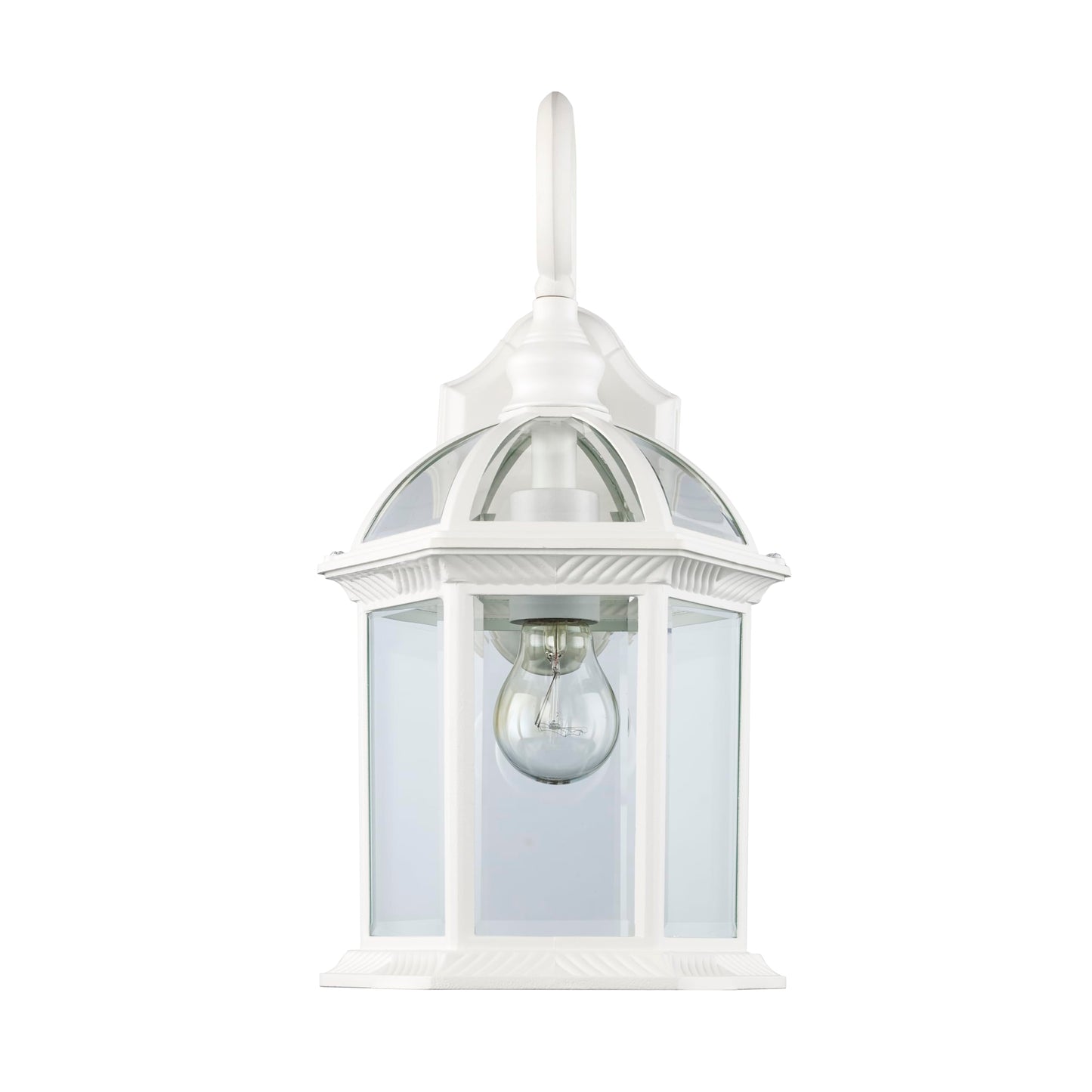 Trans Globe Lighting 4181 WH Wentworth Collection 15 Inch One Light Outdoor Wall Lantern I White Finish I Traditional Style Light Fixture I