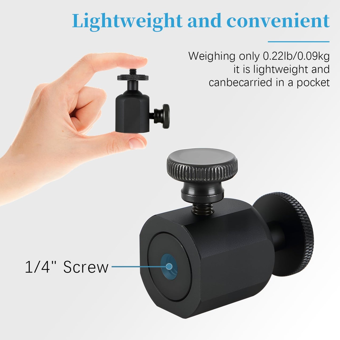 Adjustable Trail Camera Mount Mini Ball Head Adapter - Universal Compatible with Hunting Game Cameras, for Outdoor Security & Wildlife Monitoring