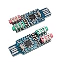 Acxico 2 Pcs CM108 USB Drive Free USB Sound Card Laptop Computer External Sound Card Module k