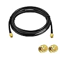 POBADY SMA Male to SMA Male Pigtail Cable WLAN Antenna Cable RG58 10ft/3M for WiFi Wireless Network 2G 3G 4G Antenna Router GSM Bluetooth WLAN LAN