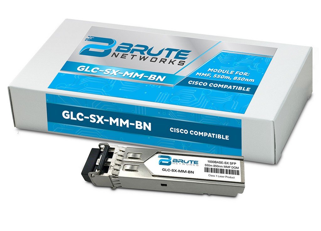Brute Networks GLC-SX-MM-BN - 1000BASE-SX 550m MMF 850nm SFP Transceiver (Compatible with OEM PN# GLC-SX-MM)