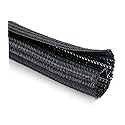 Cable Management Sleeve, Protect Cat from Chewing Cords Cord Protector Wire Loom Tubing Cable Sleeve Split Sleeving for TV/Computer/Home Entertainment