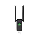 WiFi Adapter for Desktop PC,1300Mbps WiFi USB 3.0 Dual Band 5G/2.4G Wireless Network Adapter for Desktop Laptop PC, Dual 2dBi Antennas,Supports