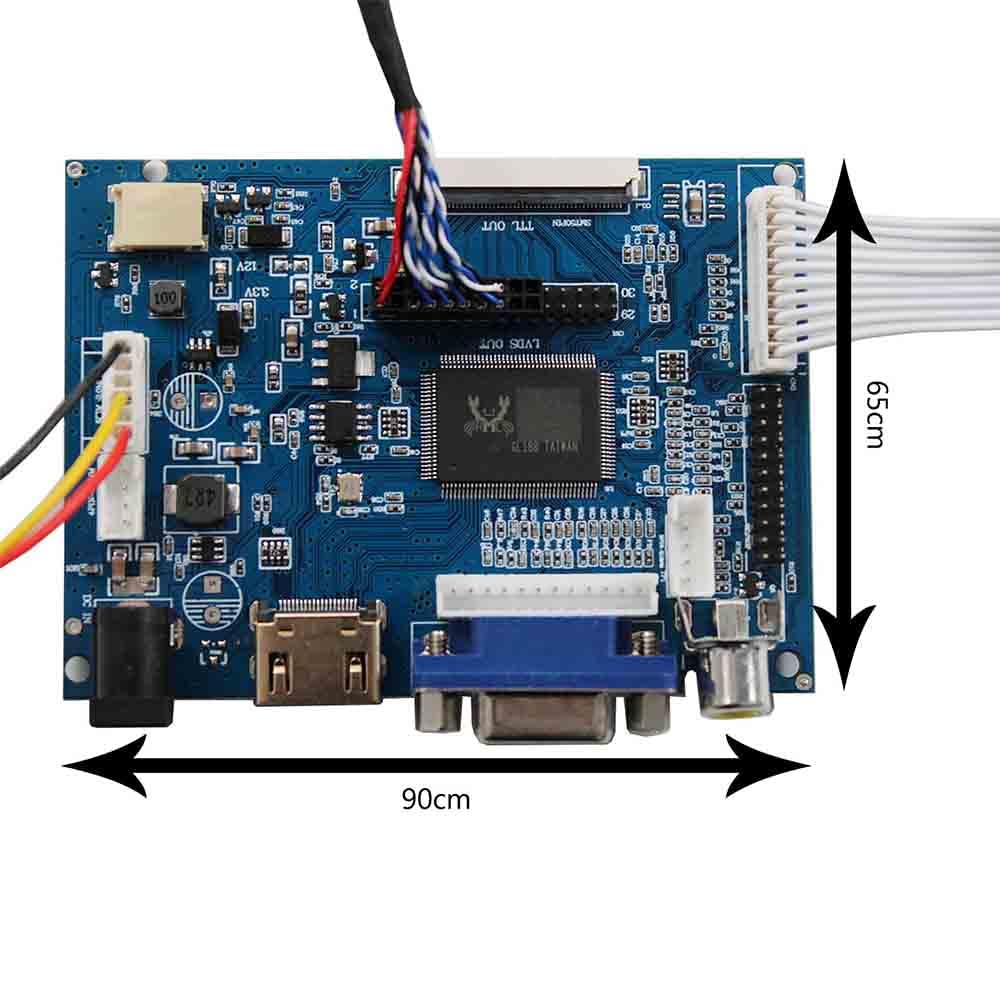 VSDISPLAY VGA 2AV LCD Controller Board Work for 14.1" 15.4" lp154wx4 b154ew02 LTN141AT01 LTN154W1 1280x800 1CCFL 30Pin LCD Panel (Not List All
