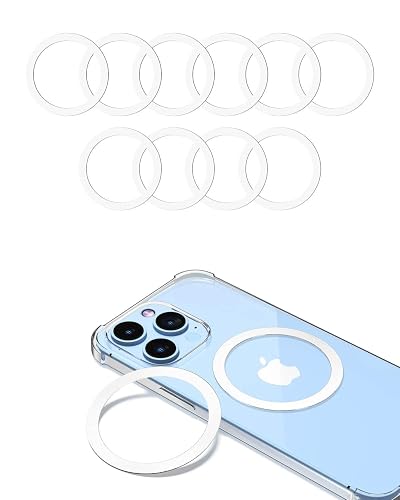 KALAPOP for Magsafe Ring 10PCS-Ultra Thin(0.4mm)-Universal Metal Rings Sticker Compatible with iPhone 17/Air/16/15/14/13/12 Series,Samsung