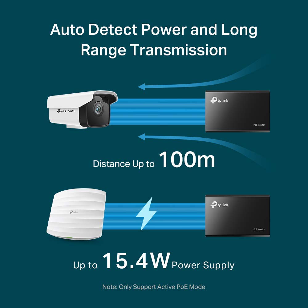 Omada PoE Injector, Up to 15.4W, Gigabit, UL Certified (POE150S)