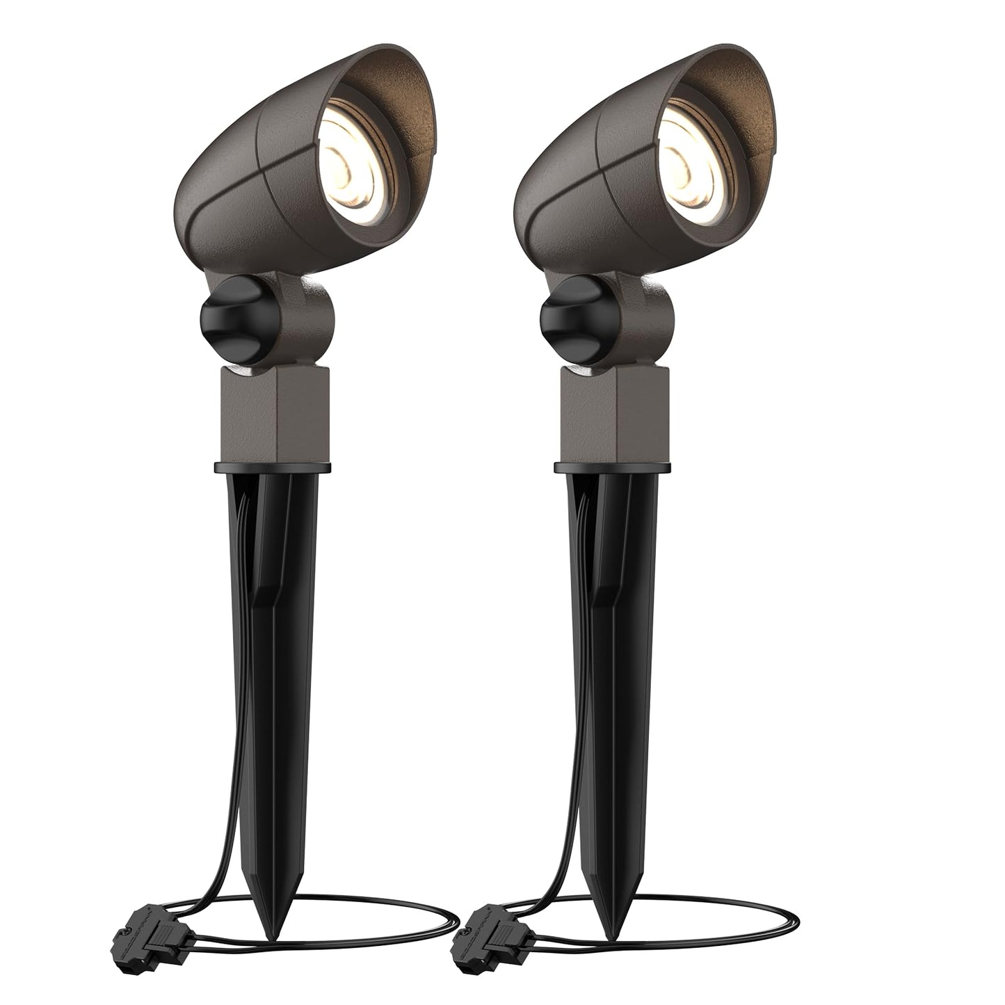 GOLDEN STAR Low Voltage Landscape Lights 3W LED Outdoor Landscape Floodlight 12V Bronze Waterproof 200Lumen Spotlight 3000K Warm White Outdoor
