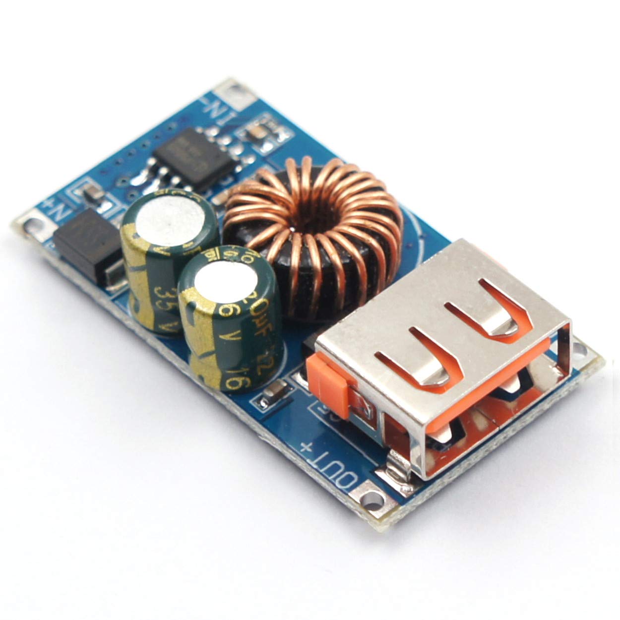 (5 Pack) JacobsParts 24W USB QC 3.0 Fast Charge Step-Down Buck Module Power 6-30V DC Input