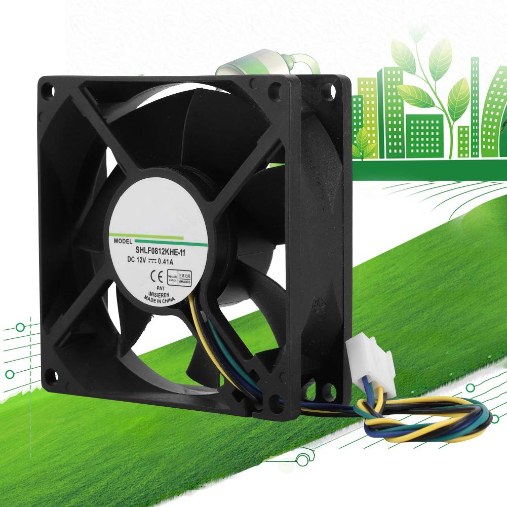 Computer CPU Cooling Fans, 12V Computer Fans,80 mm 4 Pin Ball Bearing Computer Case Fans,Ultra Low Noise Cooler Silent Cooler,Support PWM
