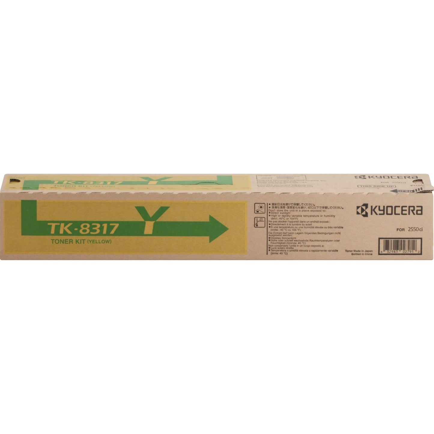 KYOCERA 1T02MVAUS0 Model TK-8317Y Yellow Toner Cartridge for use TASKalfa 2550ci Color Multifunction Printer, Up to 6000 Pages Yield at 5% Average