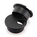 HJ Garden 2pcs 2 inch Desk Wire Cord Cable Grommets Hole Cover for Office PC Desk Cable Cord Organizer Plastic Cover Black