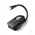 Minsk Bed Reading Light, Clip On Book Lamp with 360° Flexible Neck, Eye Protect 3 Color Stepless Dimming Light, USB Rechargeable Bedside Reading Light