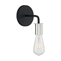 Nuvo Lighting 60-7351 Transitional One Light Wall Sconce from Ryder Collection in Black Finish,